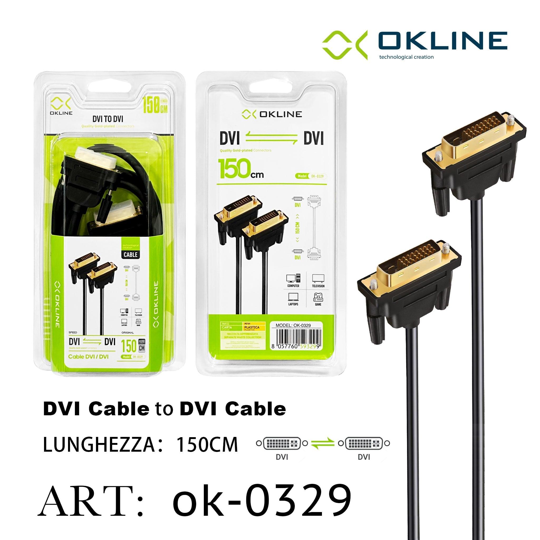 ART.OK-0329 OKLINE DVI CAVO 150CM - koseakasa