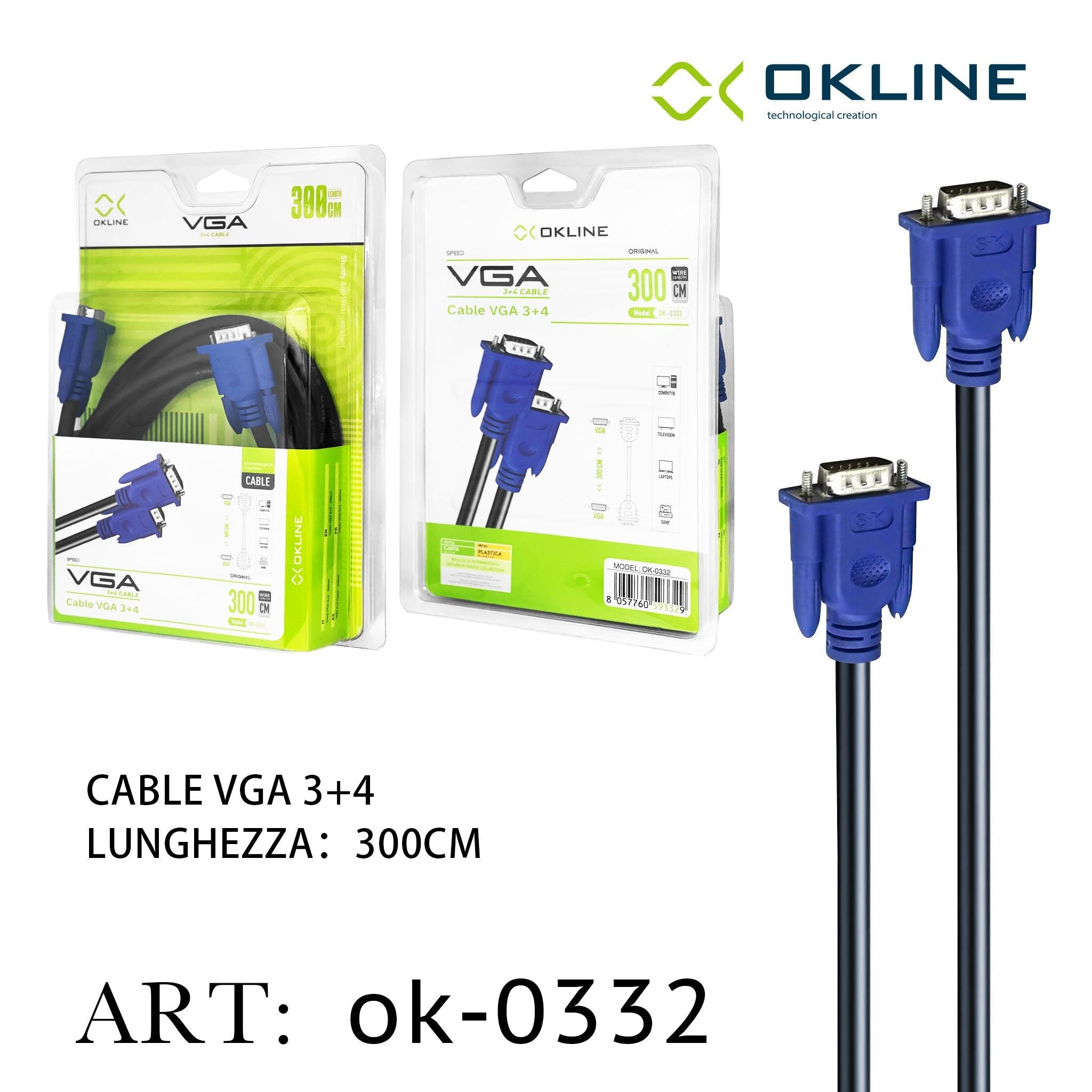 ART.OK-0332 OKLINE VGA CAVO 300CM - koseakasa