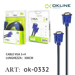 ART.OK-0332 OKLINE VGA CAVO 300CM - koseakasa
