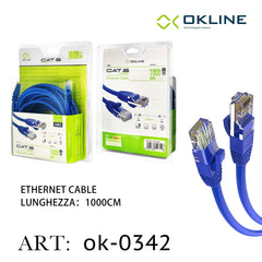 ART.OK-0342 OKLINE CAT.6 ETHERNET CAVO 1000CM - koseakasa