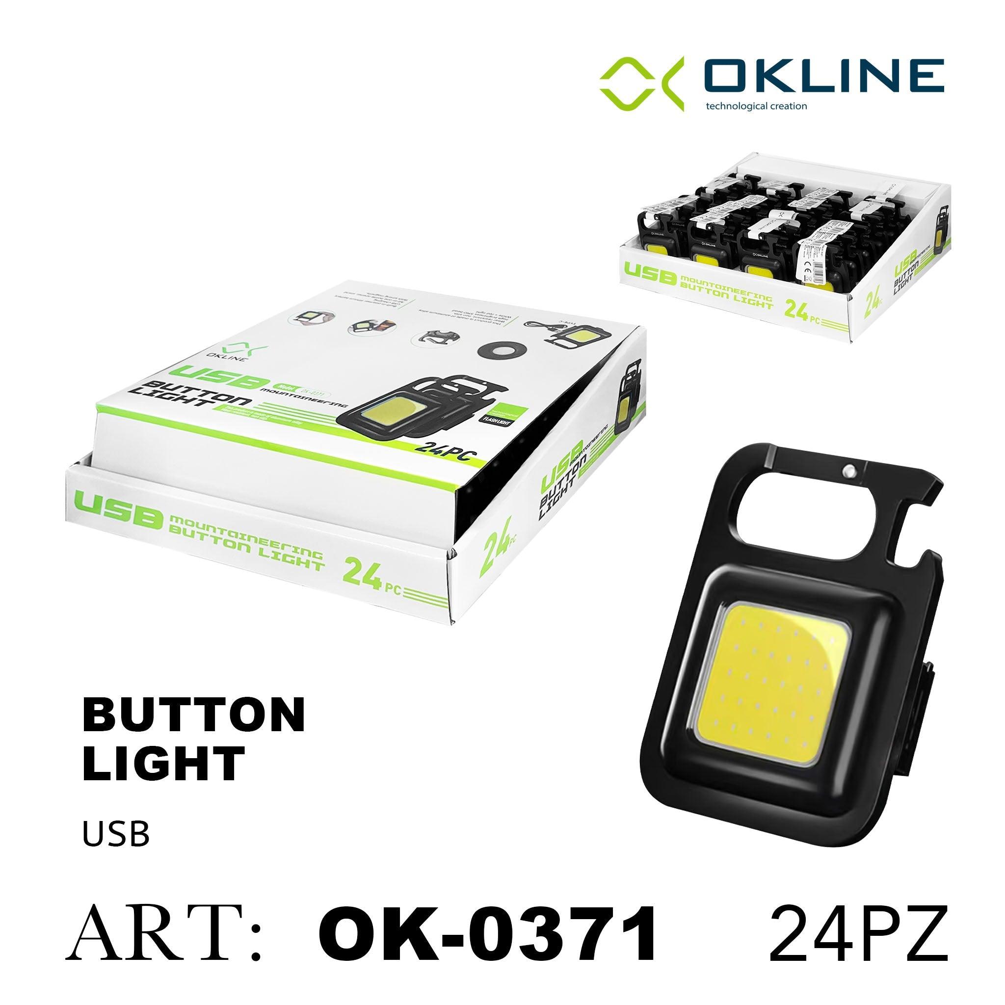 ART.OK-0371 OKLINE LED MINI TORCIA BUTTON PORTATILE - koseakasa