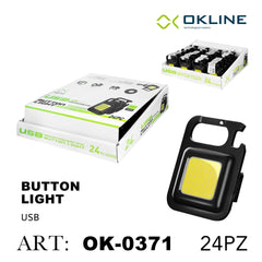 ART.OK-0371 OKLINE LED MINI TORCIA BUTTON PORTATILE - koseakasa