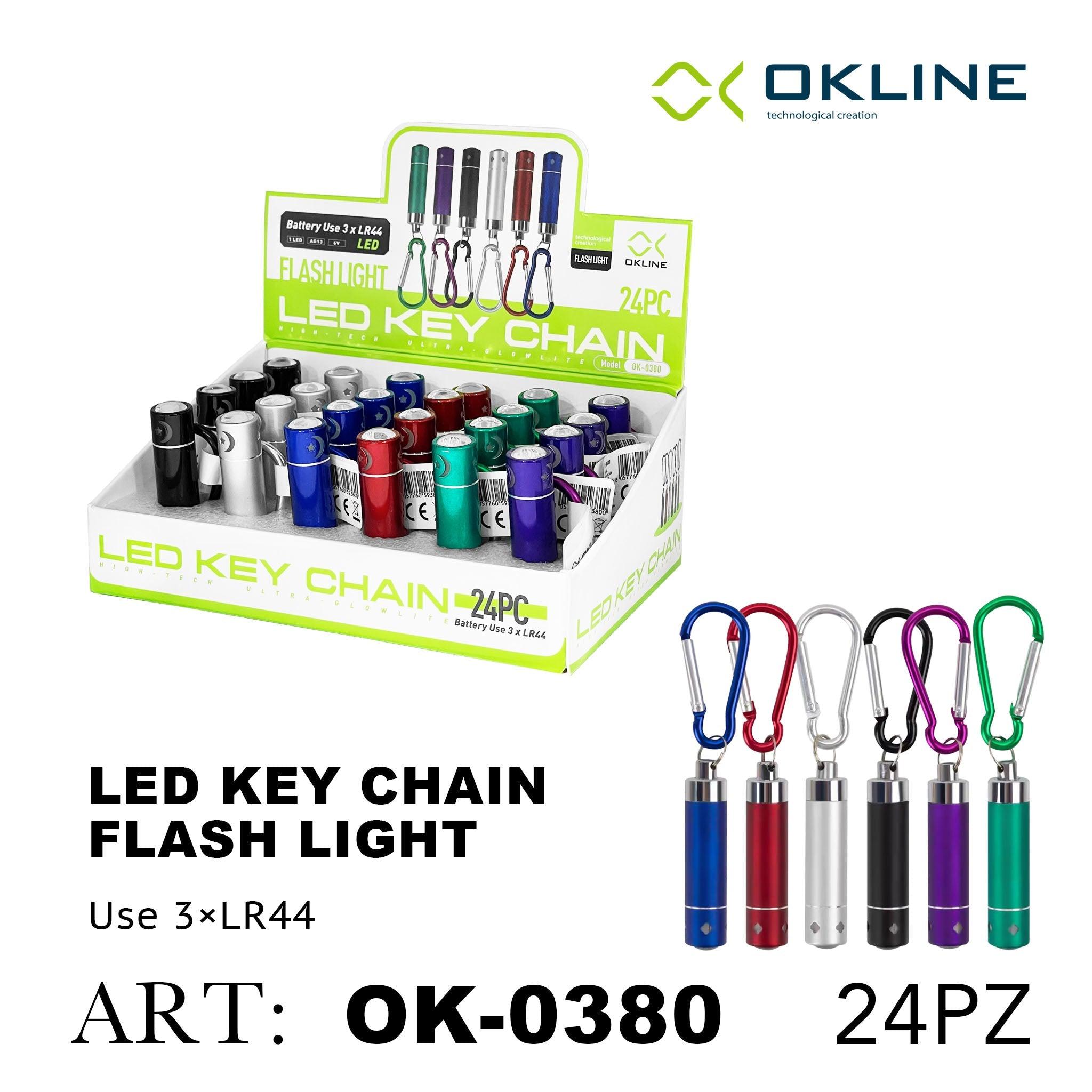 ART.OK-0380 OKLINE LED PORTACHIAVE TORCIA PORTATILE IMPERMEABILE - koseakasa