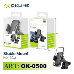 ART.OK-0500 OKLINE SUPPORTO VENTOSA ADESIVA DEL TELEFONO AUTOMOBILE NERO - koseakasa