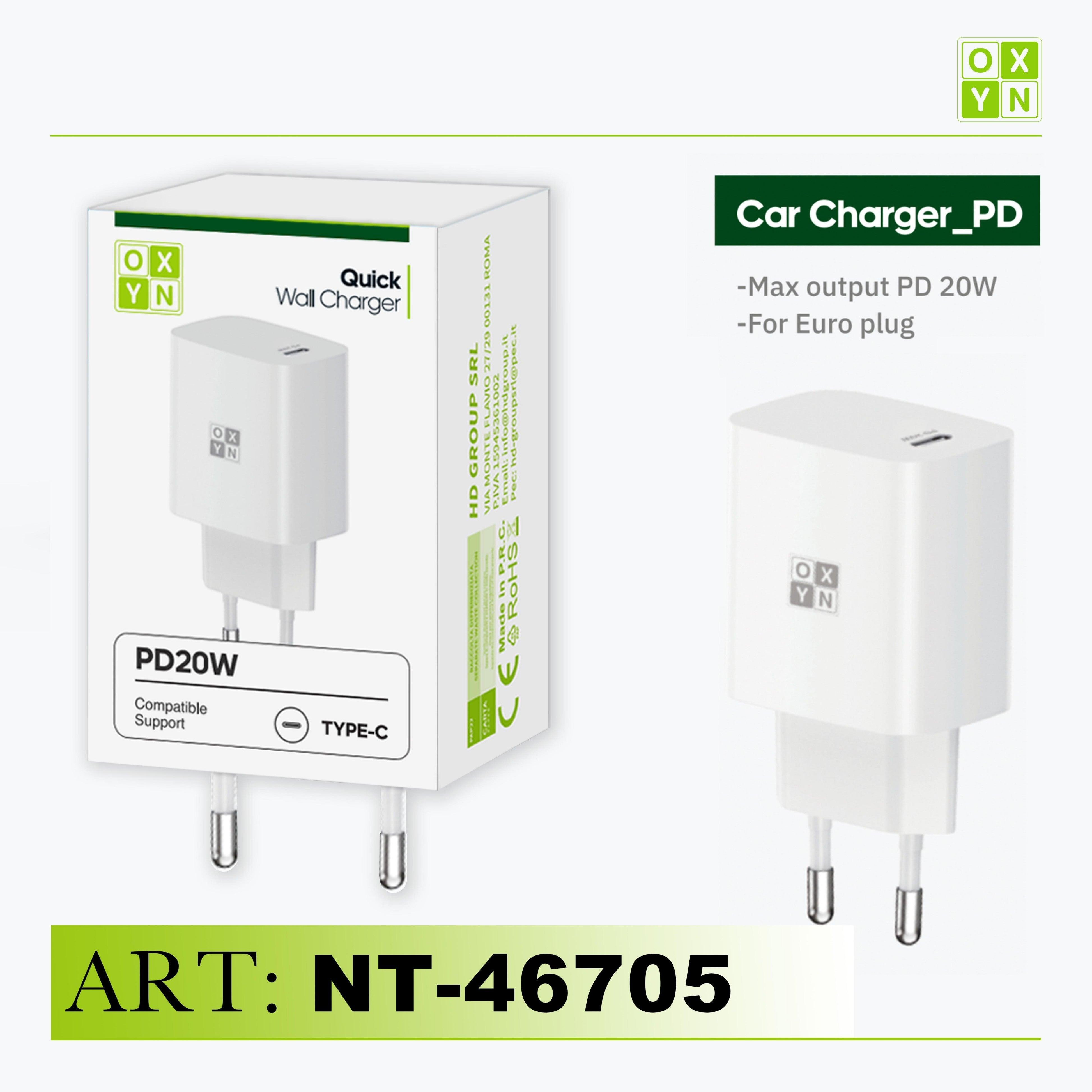 ART.NT-46705 OXYN Caricatore da muro PD20W Bianco - koseakasa