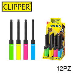 CLIPPER TUBE PLUS ACCENDIGAS SHINY BRANDED 12PZ - koseakasa