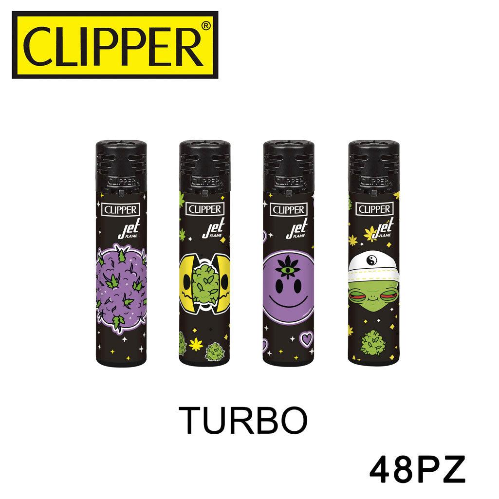 CLIPPER ACCENDINO LARGE TURBO GALACTIC WEED 48PZ - koseakasa
