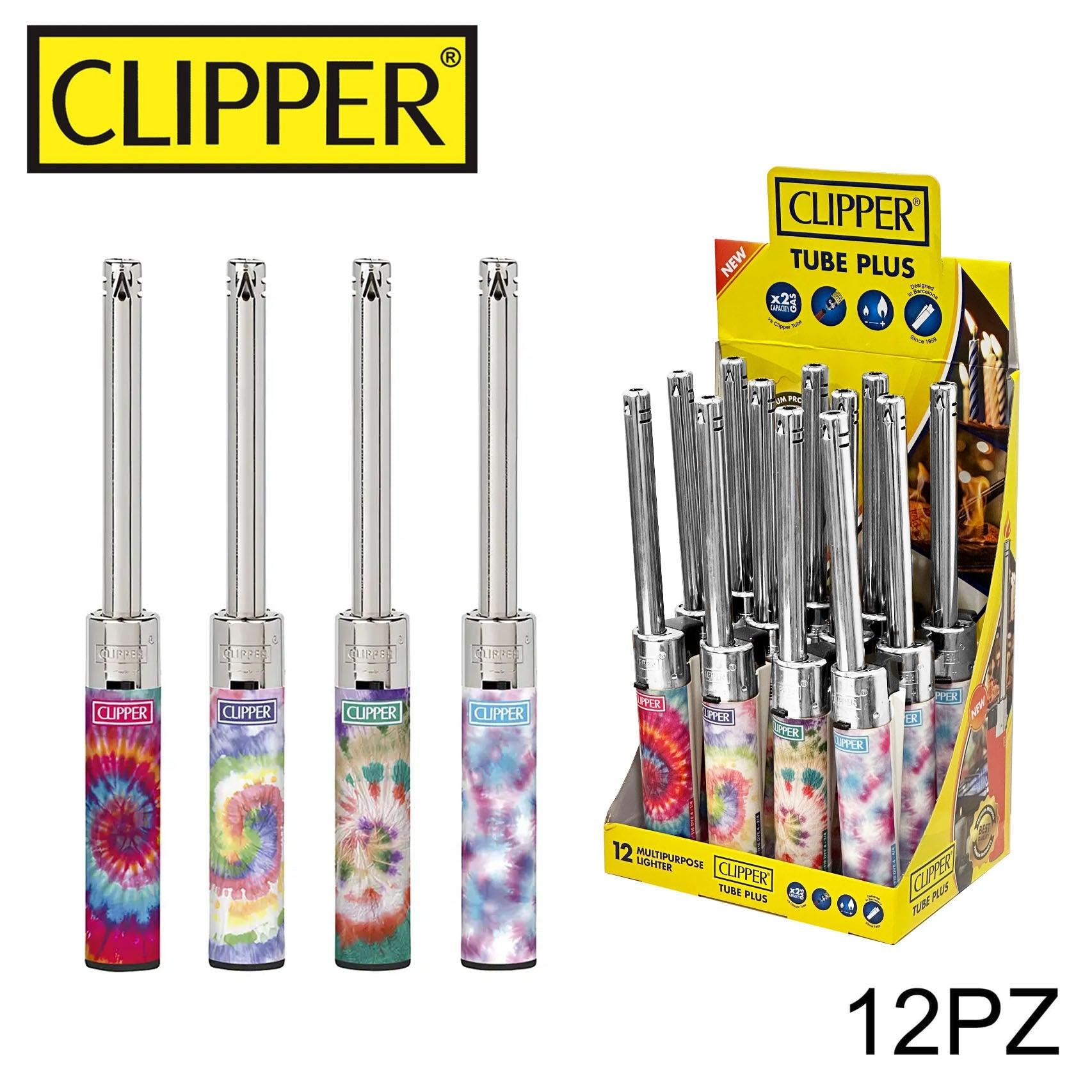CLIPPER TUBE PLUS ACCENDIGAS TIE DYE4 12PZ - koseakasa