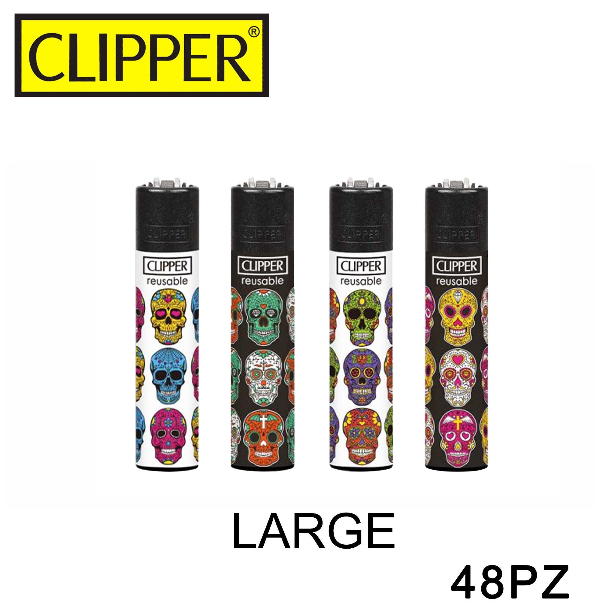 CLIPPER ACCENDINO LARGE TRIPLE SKULL 48PZ - koseakasa