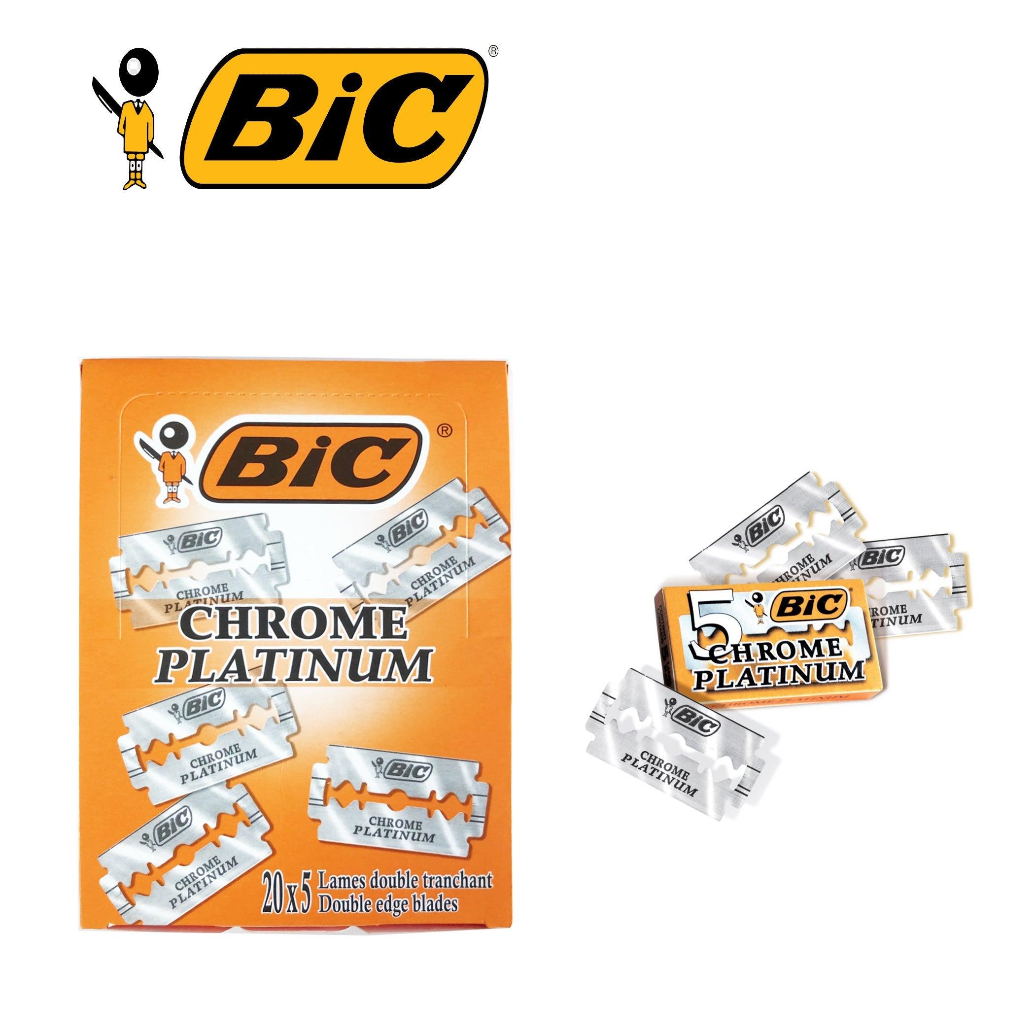 BIC CHROME PLATINUM 20X5 LAMES DOUBLE TRANCHAT - koseakasa