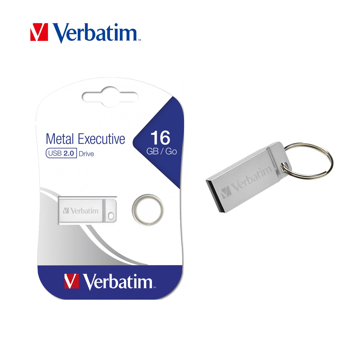 VERBATIM PEN DRIVE 16G METAL EXECUTIVE SILVER 10PZ - koseakasa
