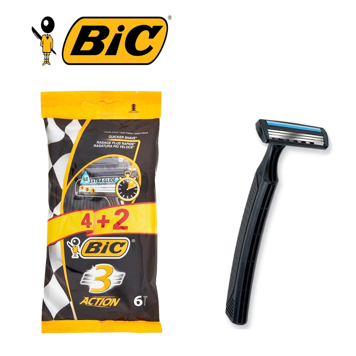 BIC RASOIO 3 ACTION 6PZ - koseakasa