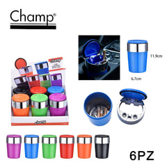 ART.40448606 CHAMP CAR ASHTRAY COLORS WITH LED DL6 - koseakasa