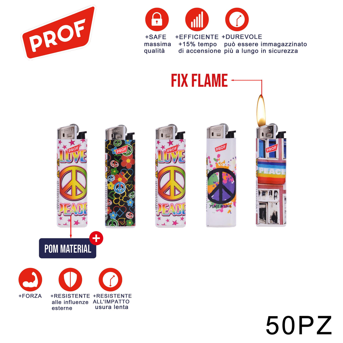 ART.40804577 PROF ACCENDINO FIAMMA FISSA PEACE CONF.50PZ - koseakasa