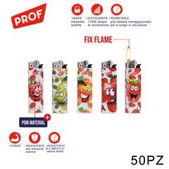 ART.40804578 PROF ACCENDINO FIAMMA FISSA FUNNY FRUITS CONF.50PZ - koseakasa