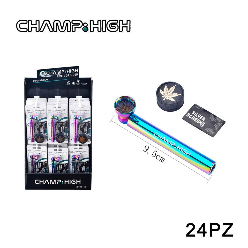 ART.40506163 CHAMP HIGH RAINBOW GLASS PIPEGRINDER 24PZ - koseakasa