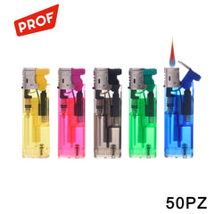 ART.41009530 PROF ACCENDINO TURBO TRASPARENTTE COLORATO CONF.50PZ - koseakasa