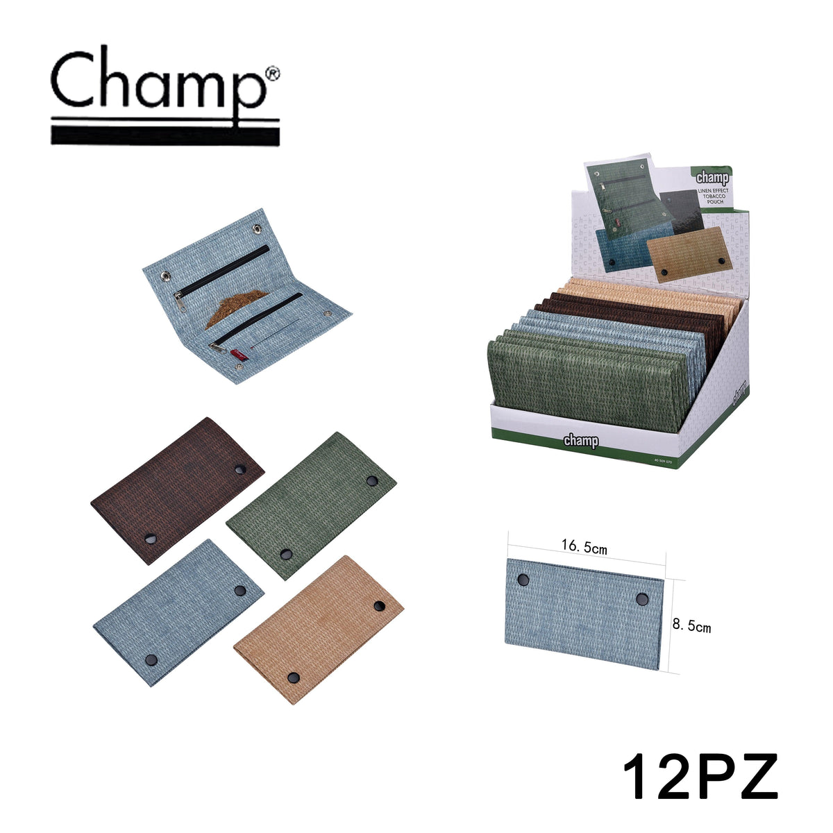 ART.40509070 CHAMP LINEN EFF PORTA TABACCO (160X90MM) EU DL-12 - koseakasa