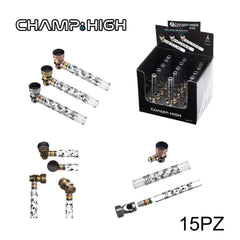 ART.40506189 CHAMPHIGH SKULL METAL AND GLASS PIPE 9.5CM DL15 - koseakasa