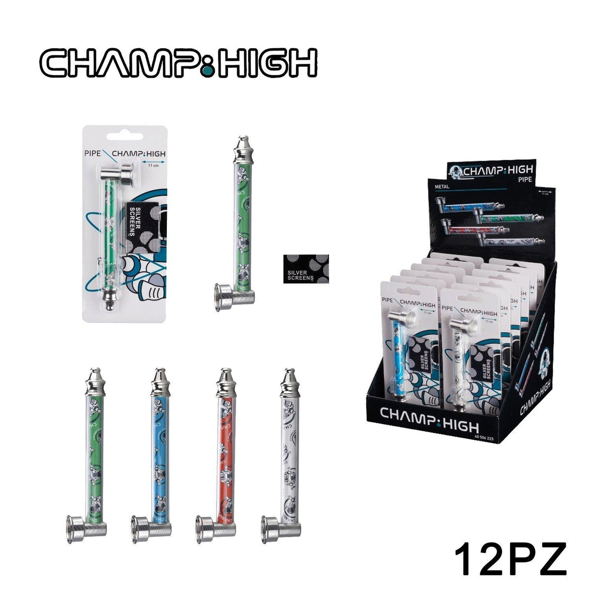 ART.40506223 CHAMP HIGH METAL PIPE 11 CM DL12 - koseakasa