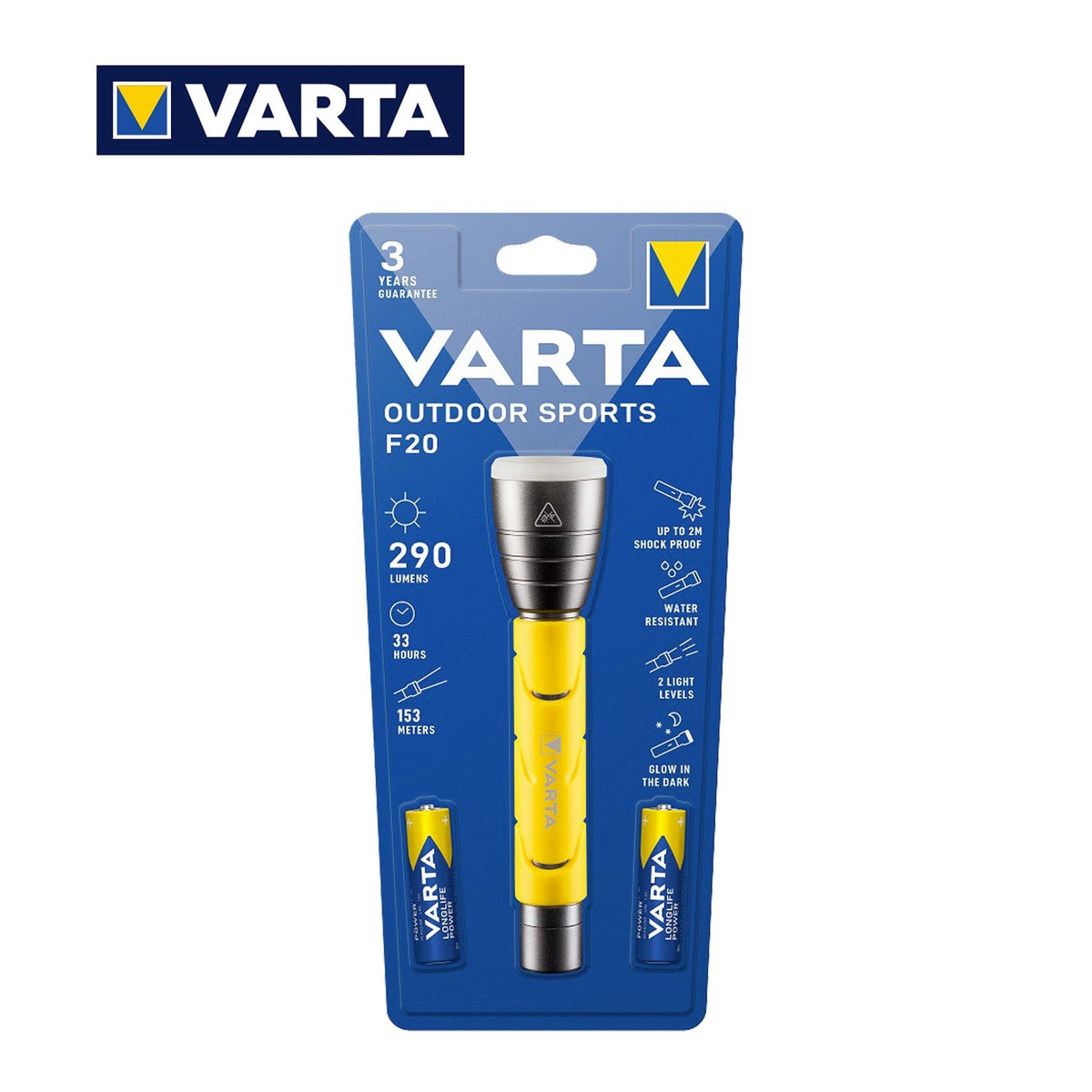 TORCIA OUTDOOR SPORTS CON 2 AA VARTA ART.18628 BL1 - koseakasa