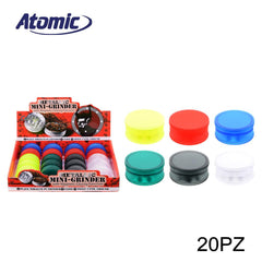 ART.0212419 ATOMIC GRINDER IN PLASTICA IN GOMMA 3 PARTI 6 COLORI ASS. CONF.20PZ - koseakasa