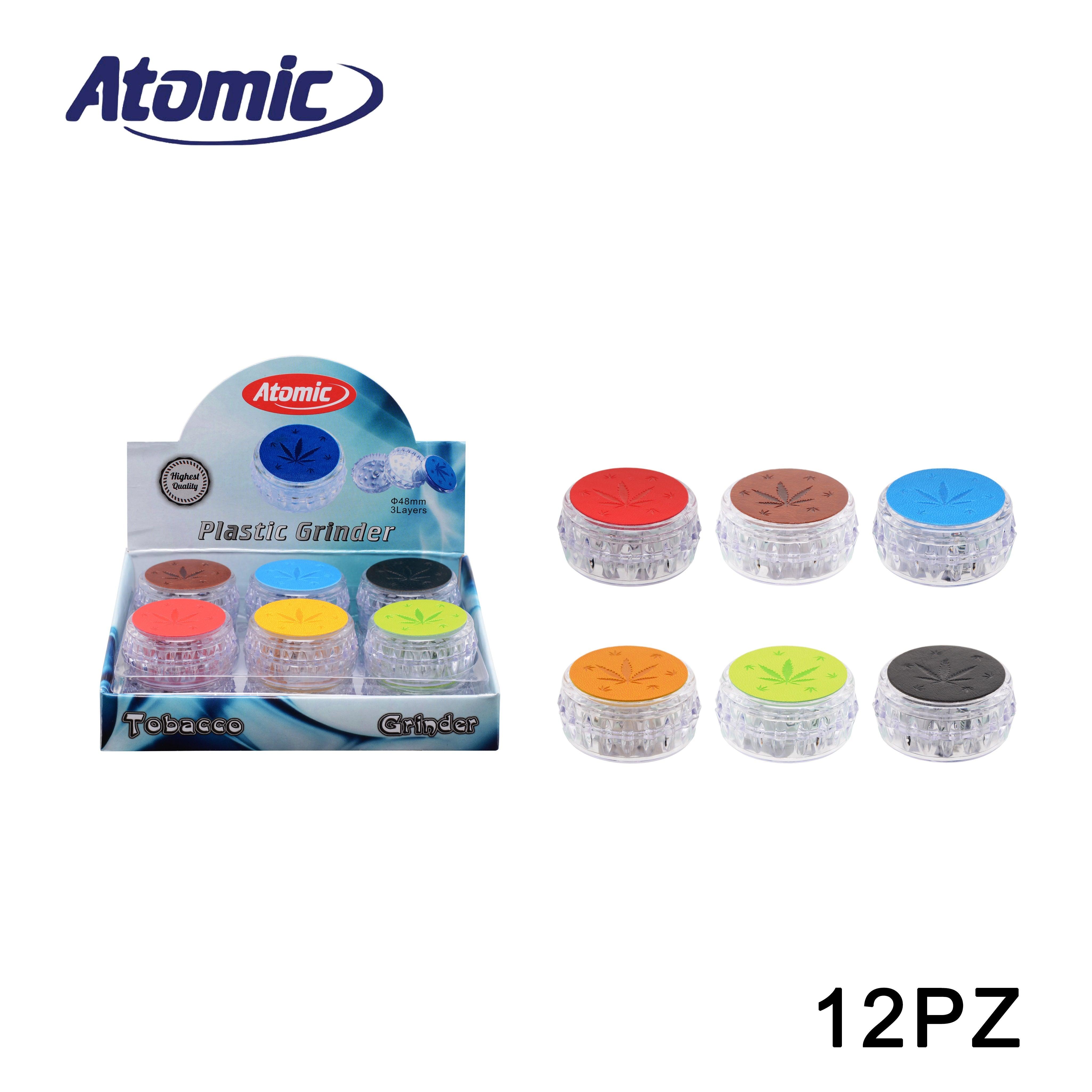 ART.0212521 ATOMIC GRINDER IN PLASTICA Ø48MM 6 X ADESIVO PU ASS. CONF.12PZ - koseakasa