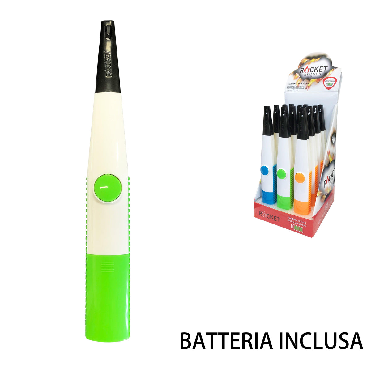 ART.8326401 ROCKET SPARK BBQ ACENDIGAS 12PZ BATTERIA INCLUSA - koseakasa