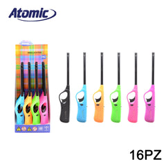 ART.4012500 ATOMIC ACCENDIGAS BBQ ARIELLA 6 COLORI ASS. CONF.16PZ - koseakasa
