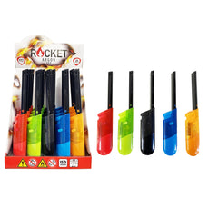 ART.8326010 ROCKET ACCENDIGAS SOFTFLAME REFILLABLE COLORATI ASSORTITI 20PZ - koseakasa