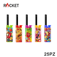 ART.8326215 ROCKET MINI BBQ LIGHTER JULIA SOFTFLAME REFILLABLE FAST FOOD 25PZ - koseakasa