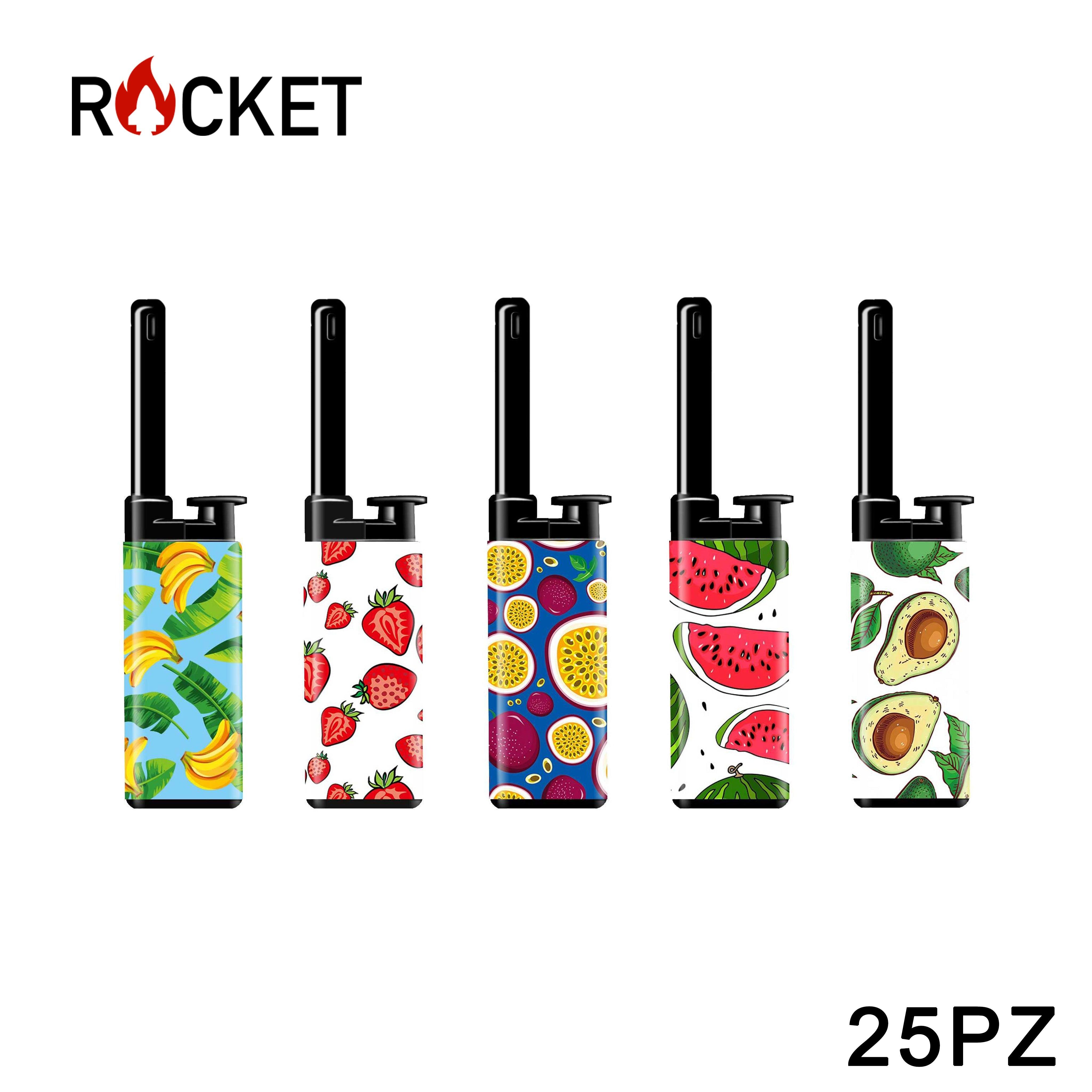 ART.8326216 ROCKET MINI BBQ LIGHTER JULIA SOFTFLAME REFILLABLE FRIUTS 25PZ - koseakasa