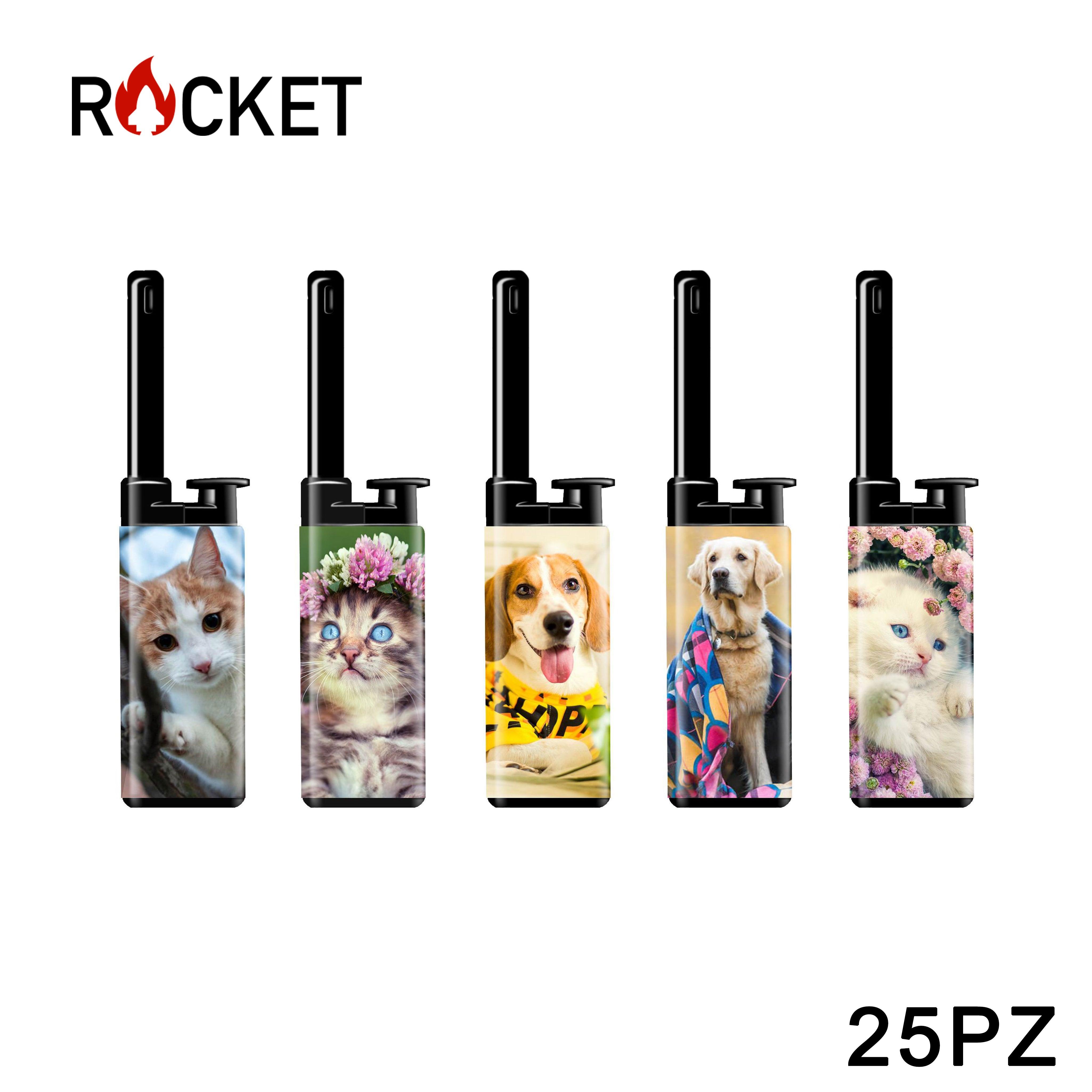 ART.8326219 ROCKET MINI BBQ LIGHTER JULIA SOFTFLAME REFILLABLE DOGS  CATS 25PZ - koseakasa