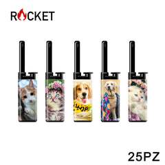 ART.8326219 ROCKET MINI BBQ LIGHTER JULIA SOFTFLAME REFILLABLE DOGS  CATS 25PZ - koseakasa