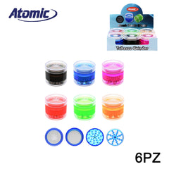 ART.0212528 ATOMIC GRINDER 60MM 4 PARTI 6 COLORI ASS. CONF.6PZ - koseakasa
