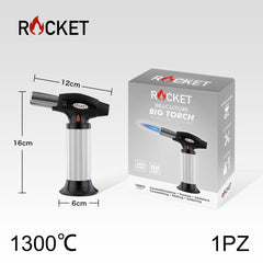 ART.8326230 ROCKET TURBO BRUCIATORE BIG TORCH RICARICABILE SILVER 1PZ - koseakasa