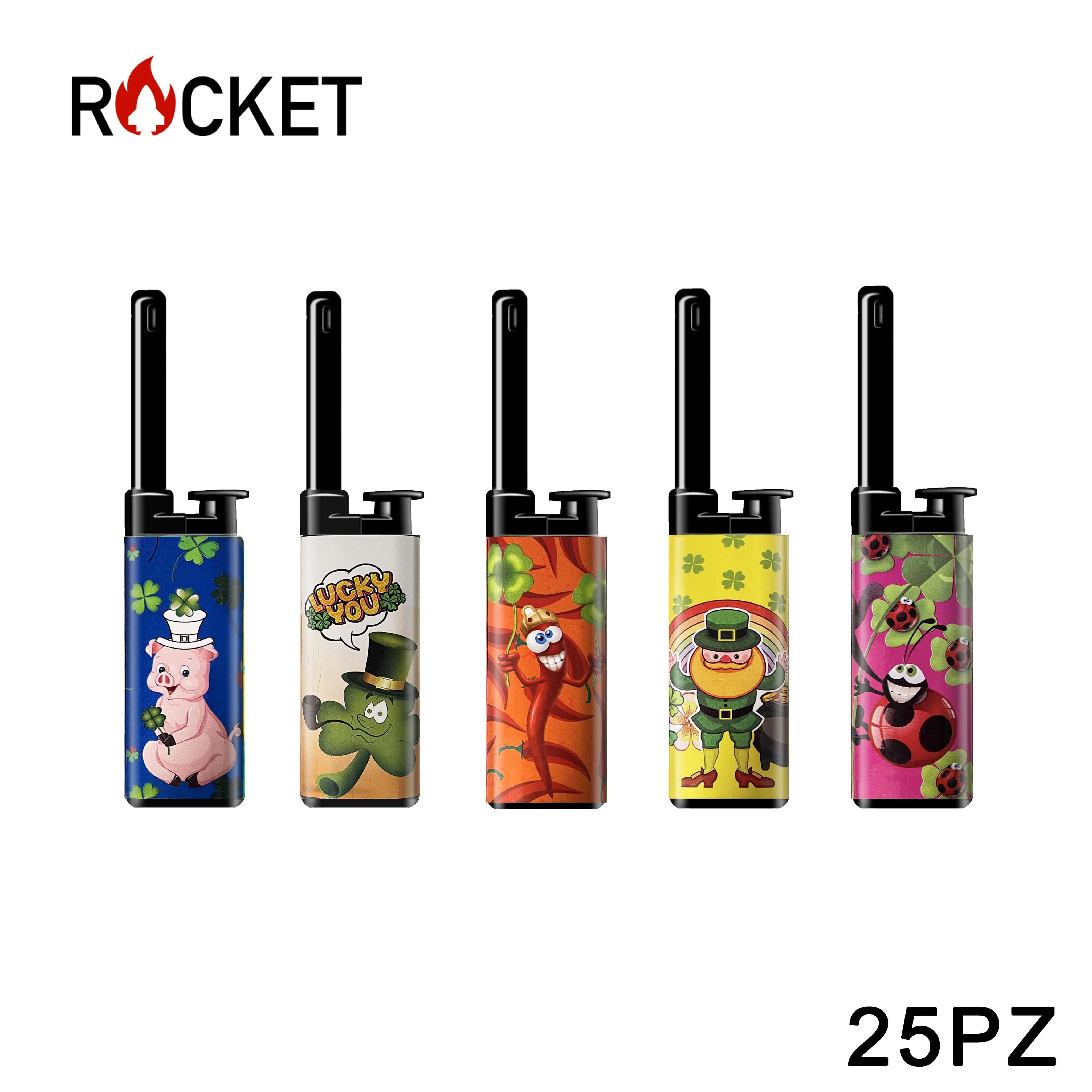 ART.8326243 ROCKET MINI BBQ LIGHTER JULIA SOFTFLAME REFILLABLE LUCKY MIX 25PZ - koseakasa