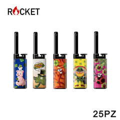 ART.8326243 ROCKET MINI BBQ LIGHTER JULIA SOFTFLAME REFILLABLE LUCKY MIX 25PZ - koseakasa