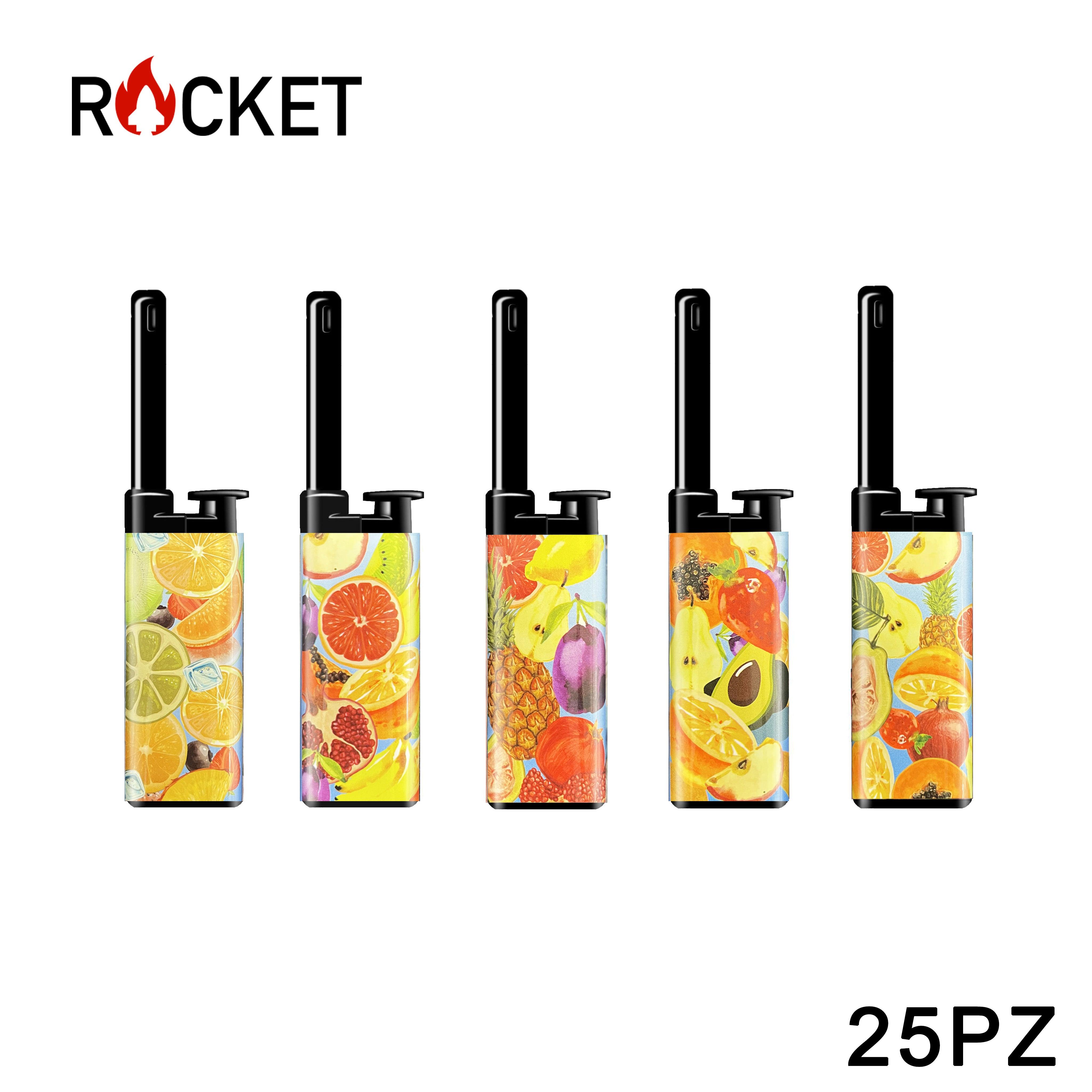 ART.8326246 ROCKET MINI BBQ LIGHTER JULIA SOFTFLAME REFILLABLE FRUITS II 25PZ - koseakasa