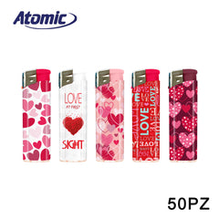 ART.3648037 ATOMIC ACCENDINO ELECTRONIC F11 SOFTFLAME RICARICABILE HEARTS 50PZ - koseakasa