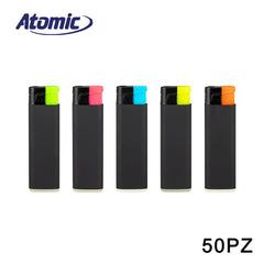 ART.3732002 ATOMIC ACCENDINO TURBO FIX BLACK RUBBER NEON ASS. CONF.50PZ - koseakasa
