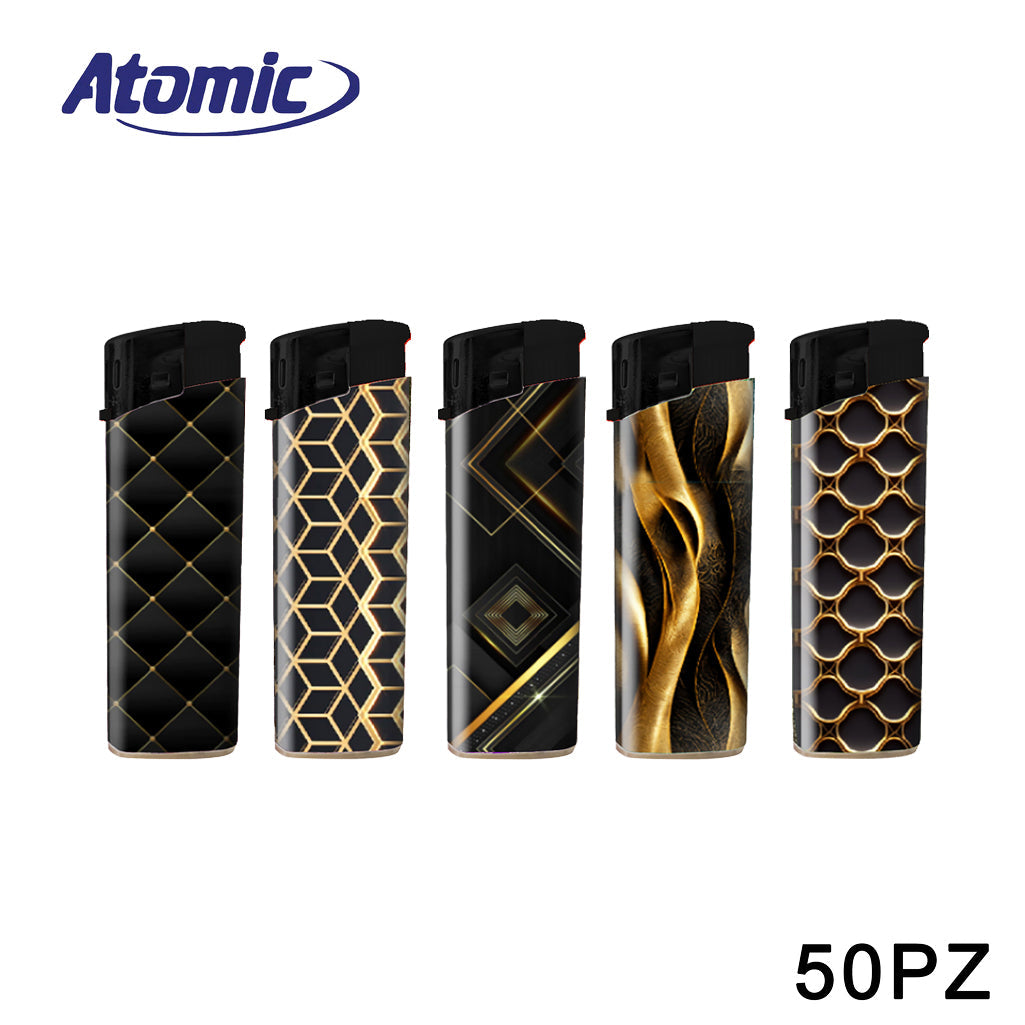 ART.3648076 ATOMIC ACCENDINO ELECTRONIC F11 SOFTFLAME RICARICABILE TOUCHY BLACK ELEGANCE 50PZ - koseakasa