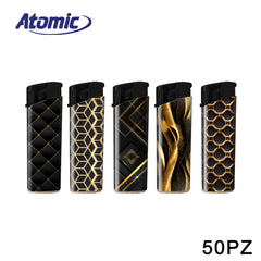ART.3648076 ATOMIC ACCENDINO ELECTRONIC F11 SOFTFLAME RICARICABILE TOUCHY BLACK ELEGANCE 50PZ - koseakasa