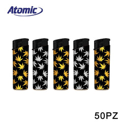 ART.3648077 ATOMIC ACCENDINO ELECTRONIC F11 SOFTFLAME RICARICABILE SHINY LEAF DESIGN 50PZ - koseakasa