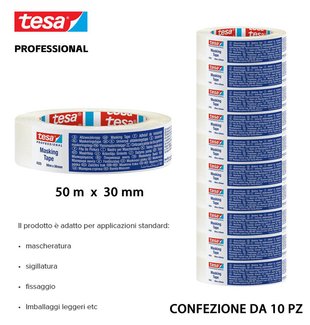 TESA NASTRO MASCHERATURA PROFESSIONALE 50MX30MM TRASPARENTE 10PZ - koseakasa