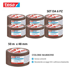 TESA NASTRO IMBALLO BASIC PP 50MX48MM AVANA 6PZ - koseakasa