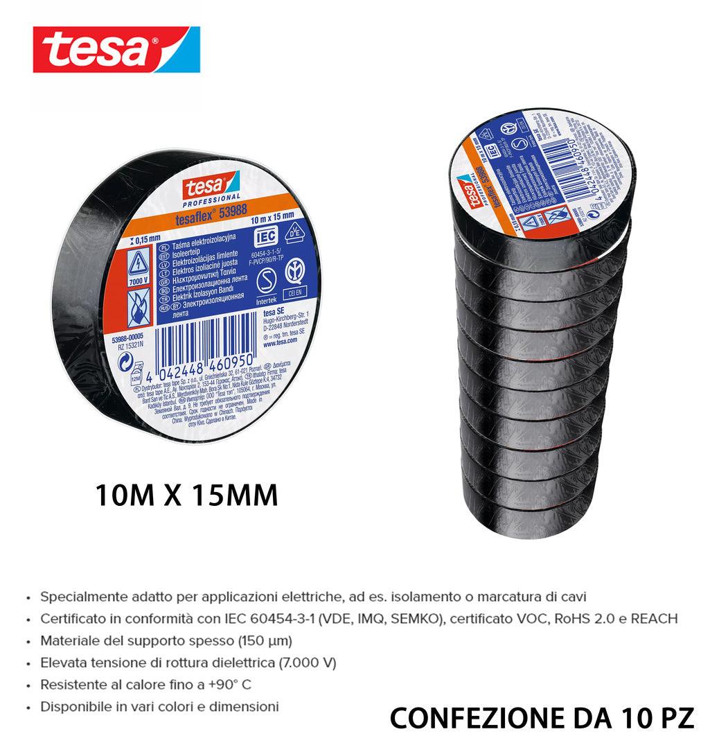 TESA NASTRO ISOLANTE IMQ 10MX15MM NERO 10PZ - koseakasa