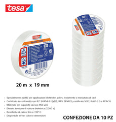 TESA NASTRO ISOLANTE IMQ 20MX19MM BIANCO 10PZ - koseakasa