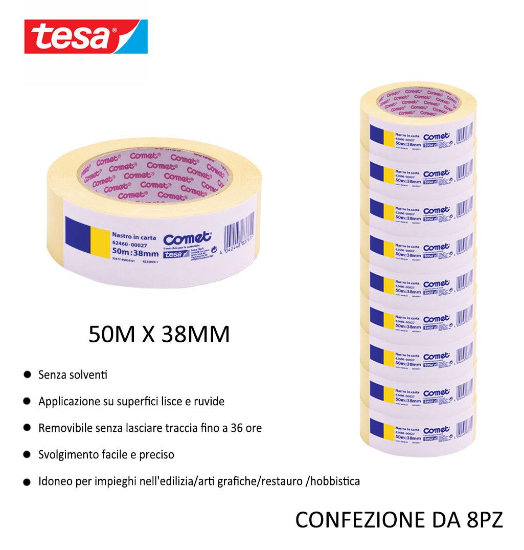 TESA COMET NASTRO ADESIVO CARTA 50MX38MM AVANA 8PZ - koseakasa