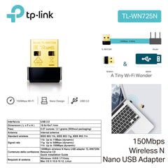 USB NANO 150MB WIRE TP-LINK  ART.TL-WN725N 1PZ - koseakasa